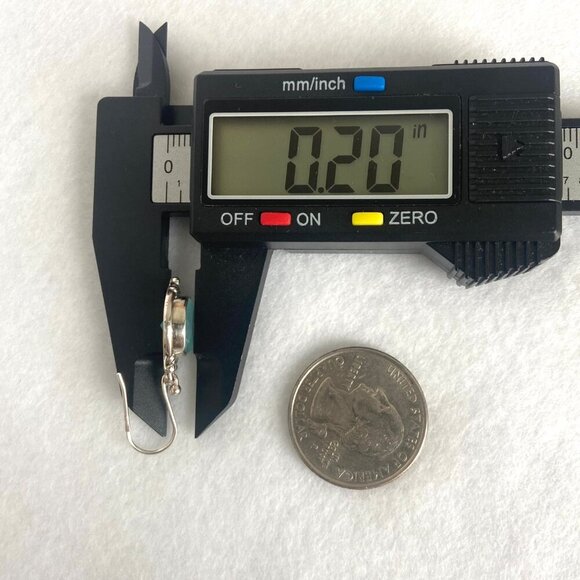 Sterling Silver 925 YS India Round Faceted Chalcedony Quartz Dangle Earrings - Picture 16 of 16